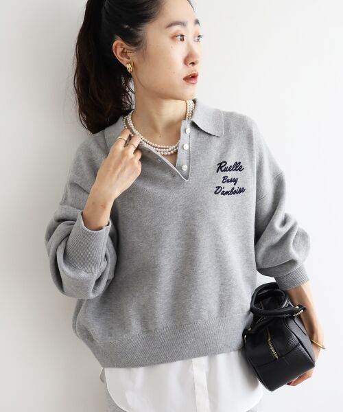 le.coeur blanc / ルクールブラン ニット・セーター | 《一部カラーWEB限定》フロッキーロゴニットポロ | 詳細27