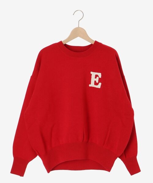 le.coeur blanc / ルクールブラン ニット・セーター | 《手洗い可能》サガラ刺繍クループルオーバー | 詳細1