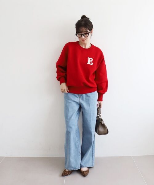 le.coeur blanc / ルクールブラン ニット・セーター | 《手洗い可能》サガラ刺繍クループルオーバー | 詳細10