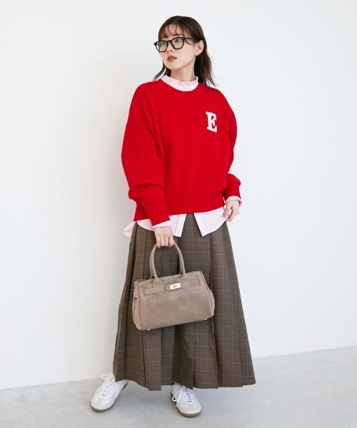 le.coeur blanc / ルクールブラン ニット・セーター | 《手洗い可能》サガラ刺繍クループルオーバー | 詳細13