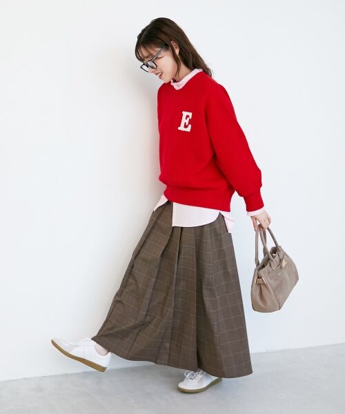 le.coeur blanc / ルクールブラン ニット・セーター | 《手洗い可能》サガラ刺繍クループルオーバー | 詳細14