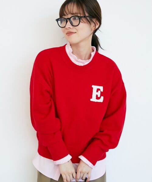 le.coeur blanc / ルクールブラン ニット・セーター | 《手洗い可能》サガラ刺繍クループルオーバー | 詳細17