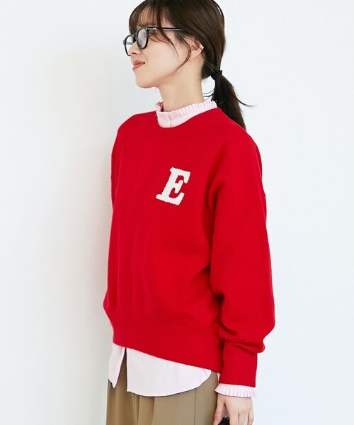 le.coeur blanc / ルクールブラン ニット・セーター | 《手洗い可能》サガラ刺繍クループルオーバー | 詳細19