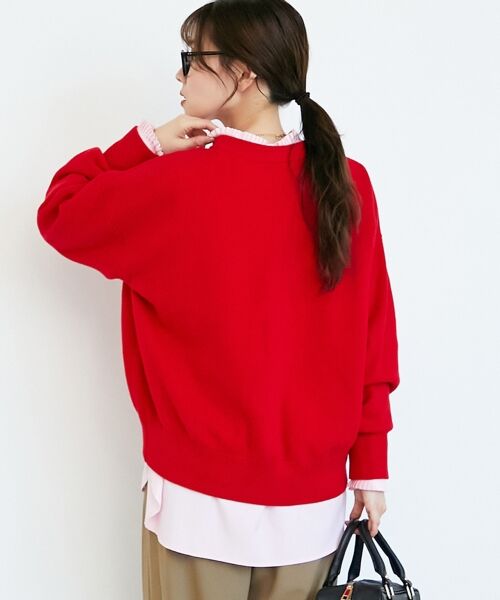 le.coeur blanc / ルクールブラン ニット・セーター | 《手洗い可能》サガラ刺繍クループルオーバー | 詳細20