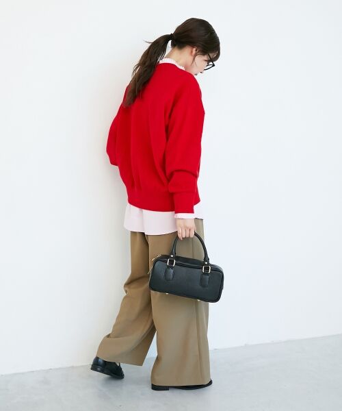 le.coeur blanc / ルクールブラン ニット・セーター | 《手洗い可能》サガラ刺繍クループルオーバー | 詳細23