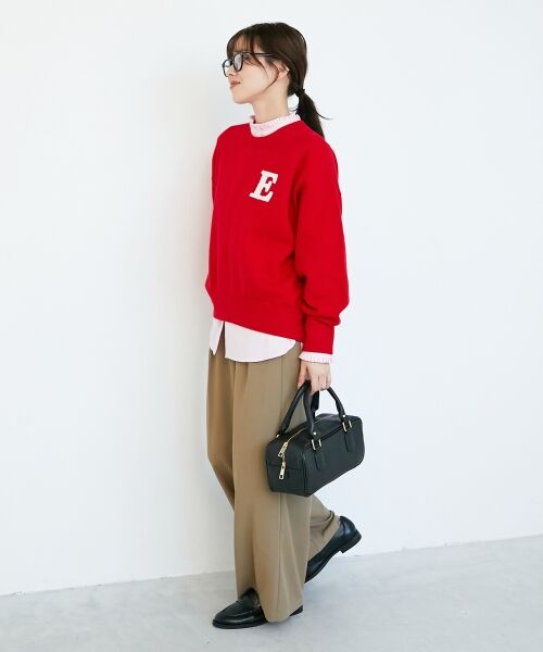 le.coeur blanc / ルクールブラン ニット・セーター | 《手洗い可能》サガラ刺繍クループルオーバー | 詳細24