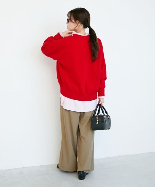 le.coeur blanc / ルクールブラン ニット・セーター | 《手洗い可能》サガラ刺繍クループルオーバー | 詳細25