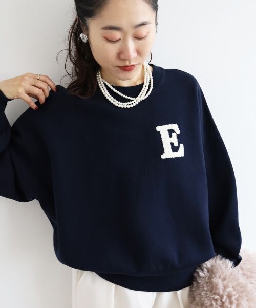 le.coeur blanc / ルクールブラン ニット・セーター | 《手洗い可能》サガラ刺繍クループルオーバー | 詳細27