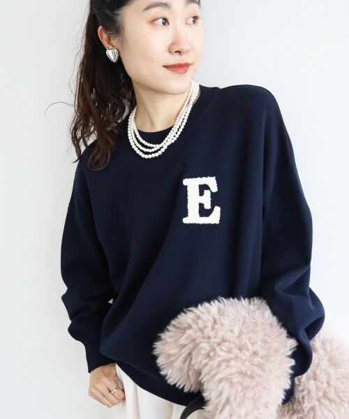 le.coeur blanc / ルクールブラン ニット・セーター | 《手洗い可能》サガラ刺繍クループルオーバー | 詳細28