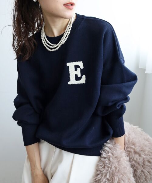 le.coeur blanc / ルクールブラン ニット・セーター | 《手洗い可能》サガラ刺繍クループルオーバー | 詳細29