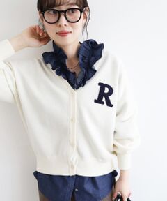 le.coeur blanc / ルクールブラン カーディガン・ボレロ | 《手洗い可能》サガラ刺繍Vカーディガン