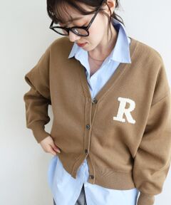 le.coeur blanc / ルクールブラン カーディガン・ボレロ | 《手洗い可能》サガラ刺繍Vカーディガン