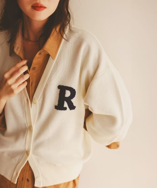 le.coeur blanc / ルクールブラン カーディガン・ボレロ | 《手洗い可能》サガラ刺繍Vカーディガン | 詳細12