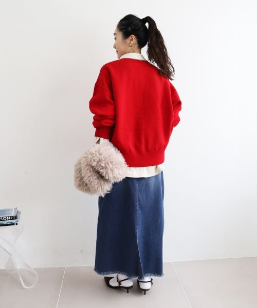 le.coeur blanc / ルクールブラン カーディガン・ボレロ | 《手洗い可能》サガラ刺繍Vカーディガン | 詳細27