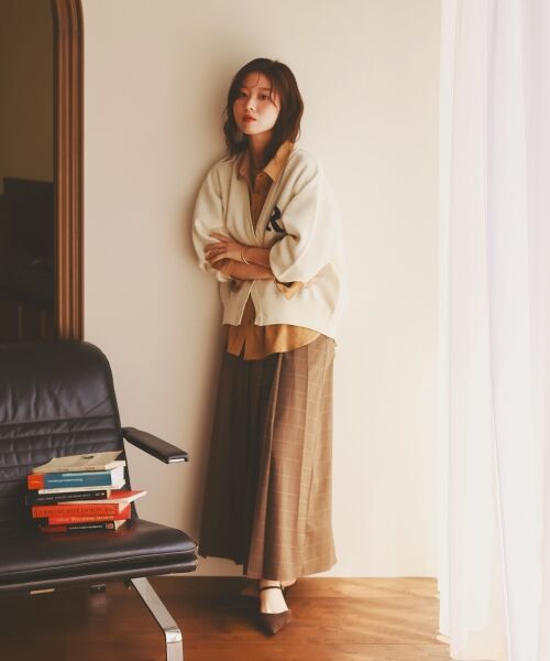 le.coeur blanc / ルクールブラン カーディガン・ボレロ | ★再入荷《手洗い可能》サガラ刺繍Vカーディガン | 詳細12