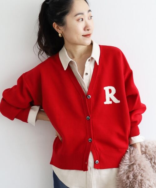 le.coeur blanc / ルクールブラン カーディガン・ボレロ | ★再入荷《手洗い可能》サガラ刺繍Vカーディガン | 詳細14