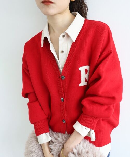 le.coeur blanc / ルクールブラン カーディガン・ボレロ | ★再入荷《手洗い可能》サガラ刺繍Vカーディガン | 詳細15