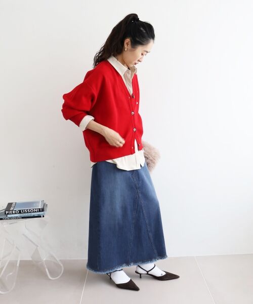 le.coeur blanc / ルクールブラン カーディガン・ボレロ | ★再入荷《手洗い可能》サガラ刺繍Vカーディガン | 詳細23