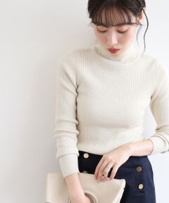 le.coeur blanc / ルクールブラン ニット・セーター | 《手洗い可能》リブタートルネックニット