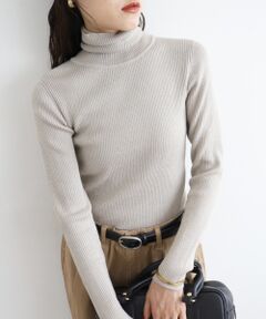 le.coeur blanc / ルクールブラン ニット・セーター | 《手洗い可能》リブタートルネックニット