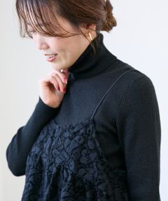 le.coeur blanc / ルクールブラン ニット・セーター | 《手洗い可能》リブタートルネックニット