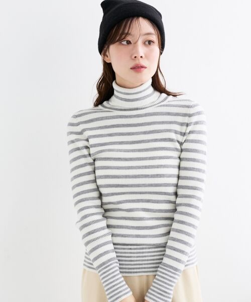 le.coeur blanc / ルクールブラン ニット・セーター | 《手洗い可能》リブタートルネックニット | 詳細11