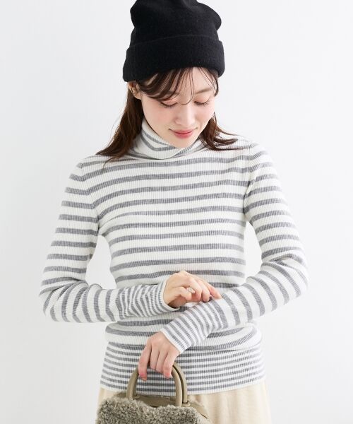 le.coeur blanc / ルクールブラン ニット・セーター | 《手洗い可能》リブタートルネックニット | 詳細13