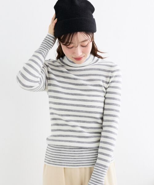 le.coeur blanc / ルクールブラン ニット・セーター | 《手洗い可能》リブタートルネックニット | 詳細14