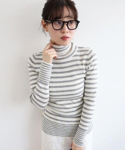 le.coeur blanc / ルクールブラン ニット・セーター | 《手洗い可能》リブタートルネックニット | 詳細21