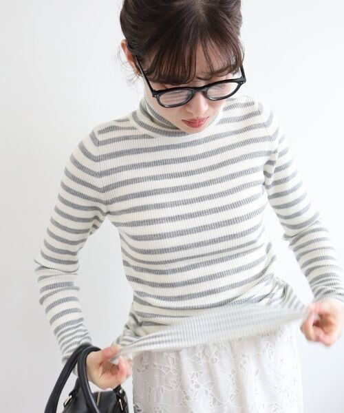 le.coeur blanc / ルクールブラン ニット・セーター | 《手洗い可能》リブタートルネックニット | 詳細22