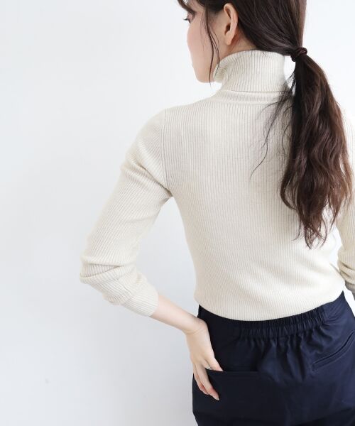 le.coeur blanc / ルクールブラン ニット・セーター | 《手洗い可能》リブタートルネックニット | 詳細8