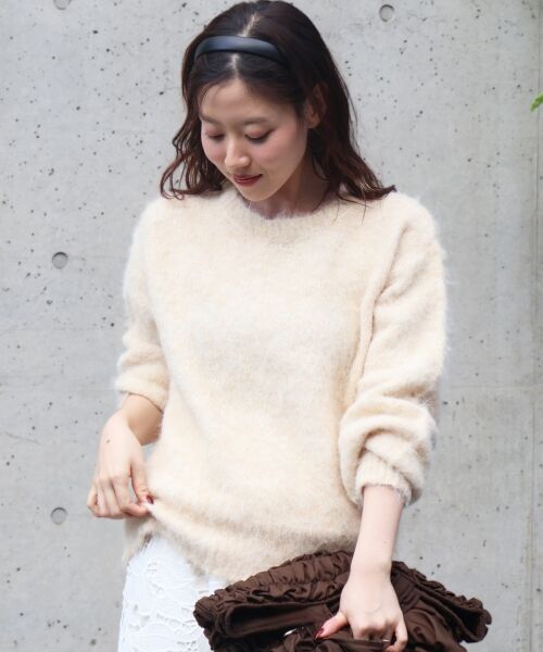le.coeur blanc / ルクールブラン ニット・セーター | ソフトシャギーニットプルオーバー | 詳細3