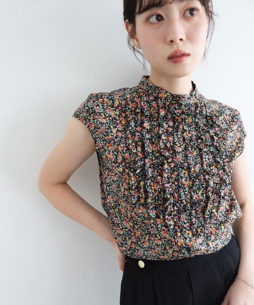 le.coeur blanc / ルクールブラン シャツ・ブラウス | 《手洗い可能》リバティフロントフリルブラウス | 詳細4