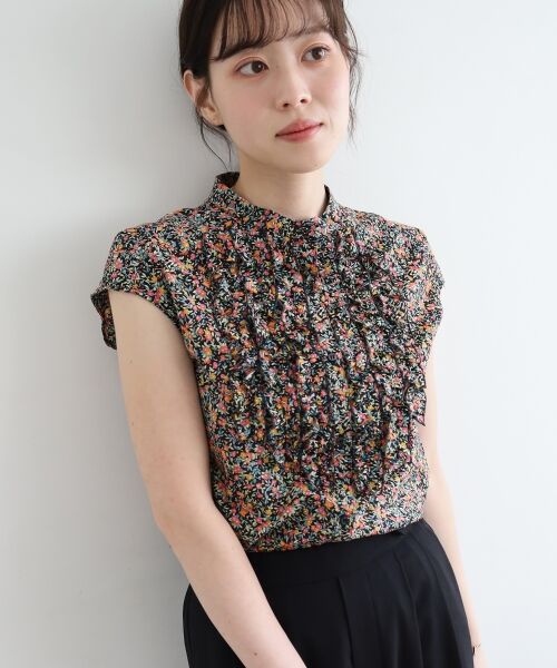 le.coeur blanc / ルクールブラン シャツ・ブラウス | 《手洗い可能》リバティフロントフリルブラウス | 詳細6