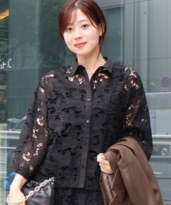 le.coeur blanc / ルクールブラン シャツ・ブラウス | モチーフレースシャツ