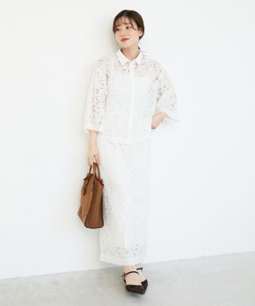 le.coeur blanc / ルクールブラン シャツ・ブラウス | モチーフレースシャツ | 詳細14