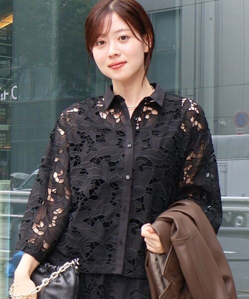 le.coeur blanc / ルクールブラン シャツ・ブラウス | モチーフレースシャツ | 詳細16