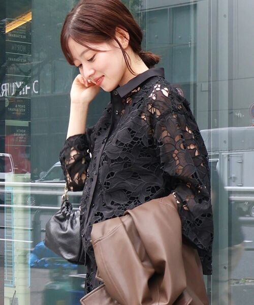 le.coeur blanc / ルクールブラン シャツ・ブラウス | モチーフレースシャツ | 詳細17