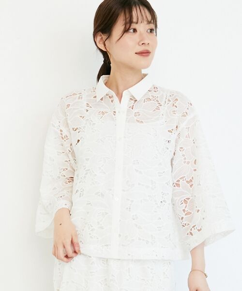 le.coeur blanc / ルクールブラン シャツ・ブラウス | モチーフレースシャツ | 詳細2