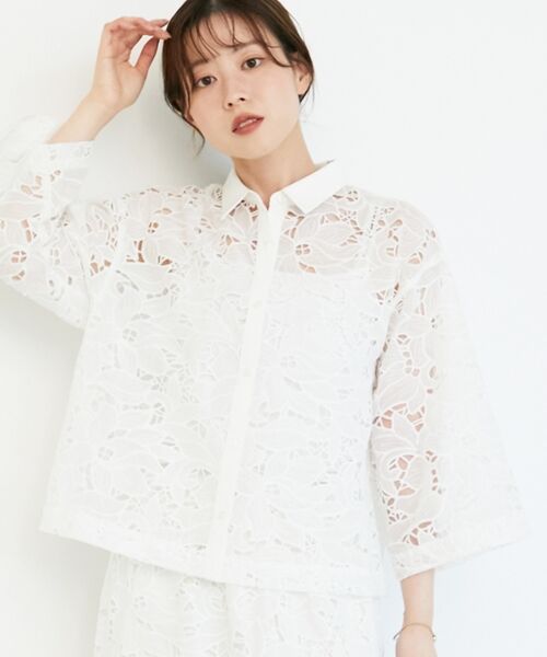 le.coeur blanc / ルクールブラン シャツ・ブラウス | モチーフレースシャツ | 詳細3
