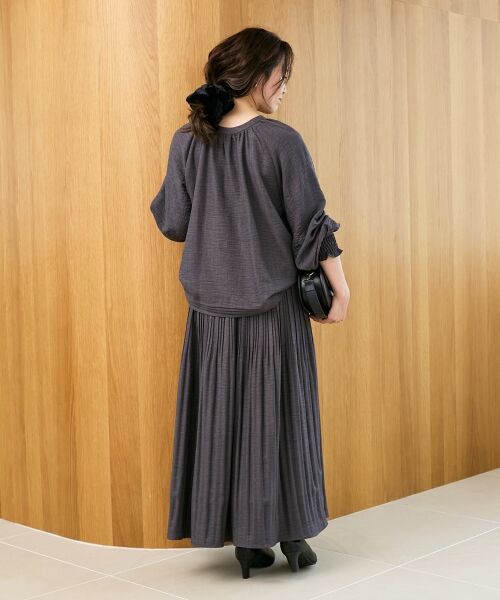 le.coeur blanc / ルクールブラン シャツ・ブラウス | ウールタッチ袖シャーリングブラウス | 詳細12