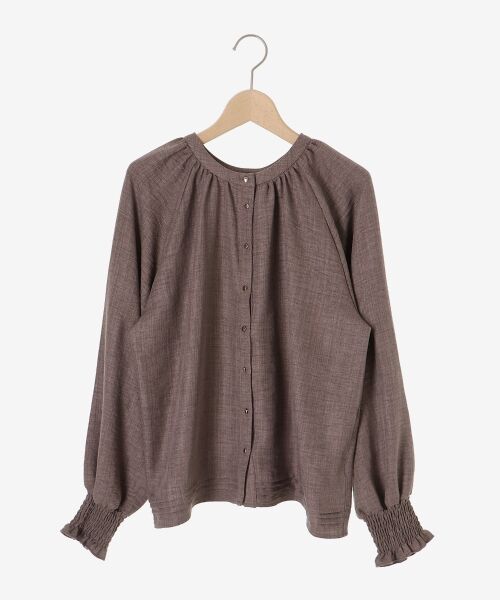 le.coeur blanc / ルクールブラン シャツ・ブラウス | ウールタッチ袖シャーリングブラウス | 詳細20