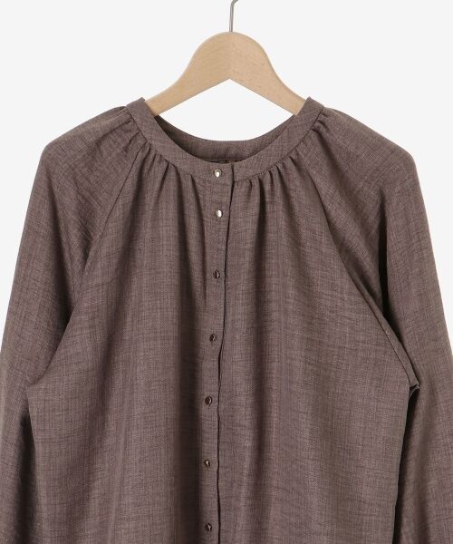 le.coeur blanc / ルクールブラン シャツ・ブラウス | ウールタッチ袖シャーリングブラウス | 詳細25