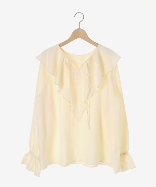 le.coeur blanc / ルクールブラン シャツ・ブラウス | 《手洗い可能》ウールタッチフリルカラーブラウス | 詳細14