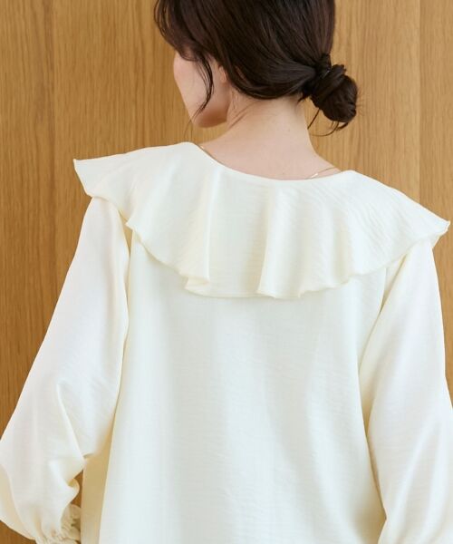 le.coeur blanc / ルクールブラン シャツ・ブラウス | 《手洗い可能》ウールタッチフリルカラーブラウス | 詳細20