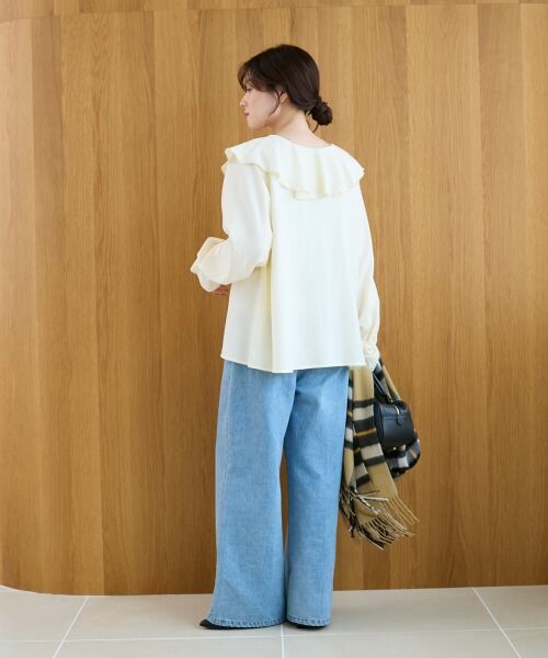 le.coeur blanc / ルクールブラン シャツ・ブラウス | 《手洗い可能》ウールタッチフリルカラーブラウス | 詳細24