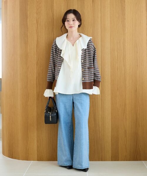 le.coeur blanc / ルクールブラン シャツ・ブラウス | 《手洗い可能》ウールタッチフリルカラーブラウス | 詳細25