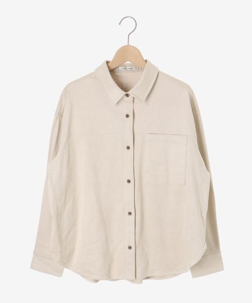 le.coeur blanc / ルクールブラン シャツ・ブラウス | リバーフェイクスエードオーバーシャツ | 詳細1