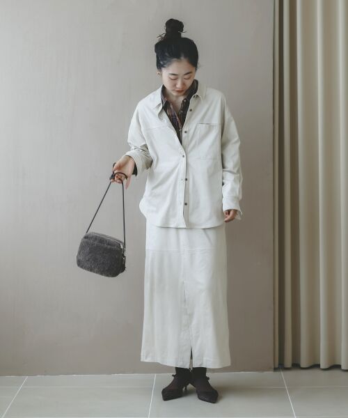 le.coeur blanc / ルクールブラン シャツ・ブラウス | リバーフェイクスエードオーバーシャツ | 詳細14