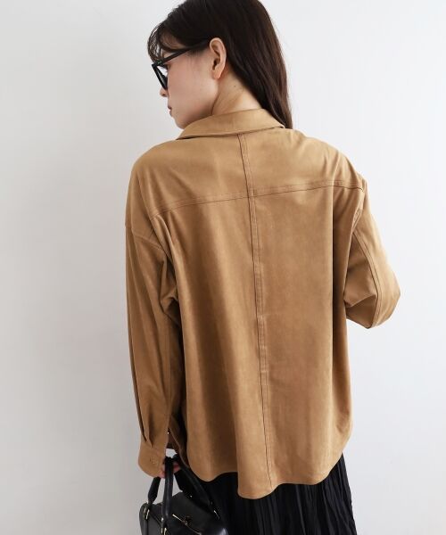 le.coeur blanc / ルクールブラン シャツ・ブラウス | リバーフェイクスエードオーバーシャツ | 詳細24
